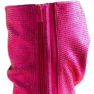 Fierce pink  slouch knee boot, Size 11